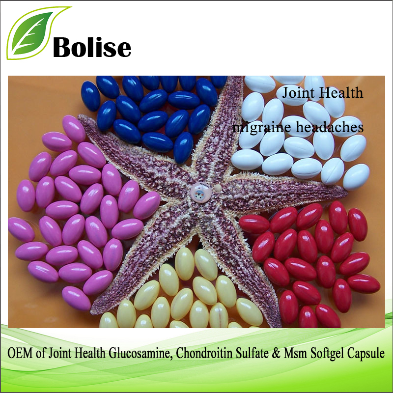 OEM ຂອງ Joint Health Glucosamine, Chondroitin Sulfate & Msm Softgel Capsule